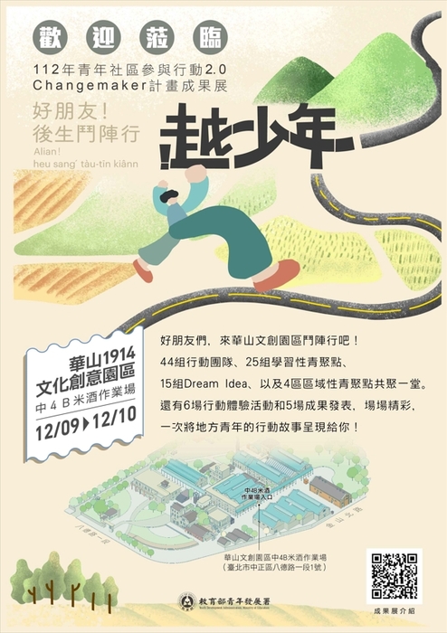【活動資訊】教育部青年發展署辦理112年青年社區參與行動2.0 Changemaker計畫成果展圖片